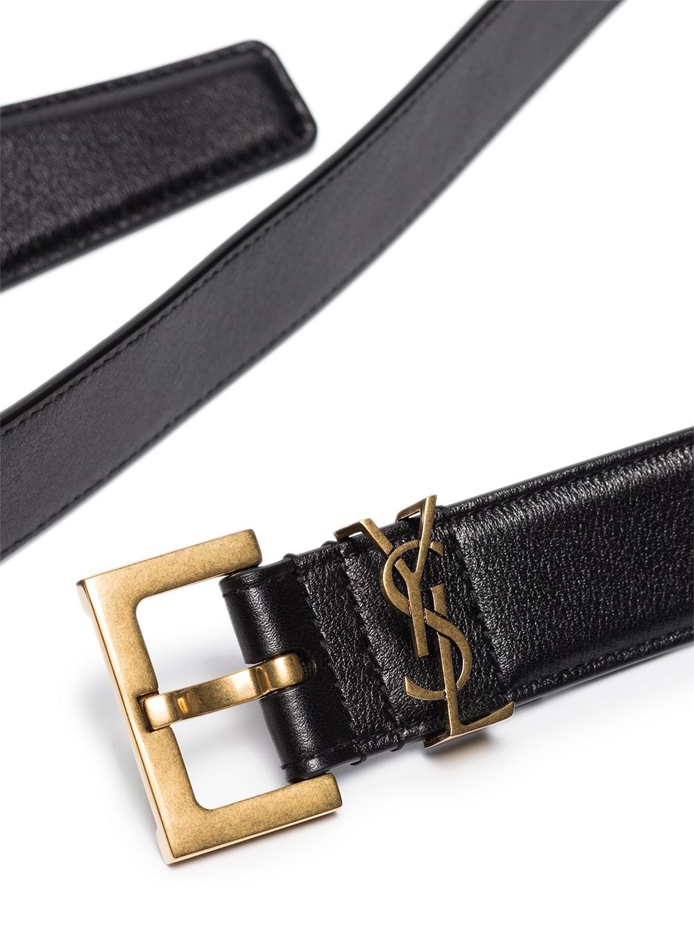 Saint Laurent Cassandre Leather Belt