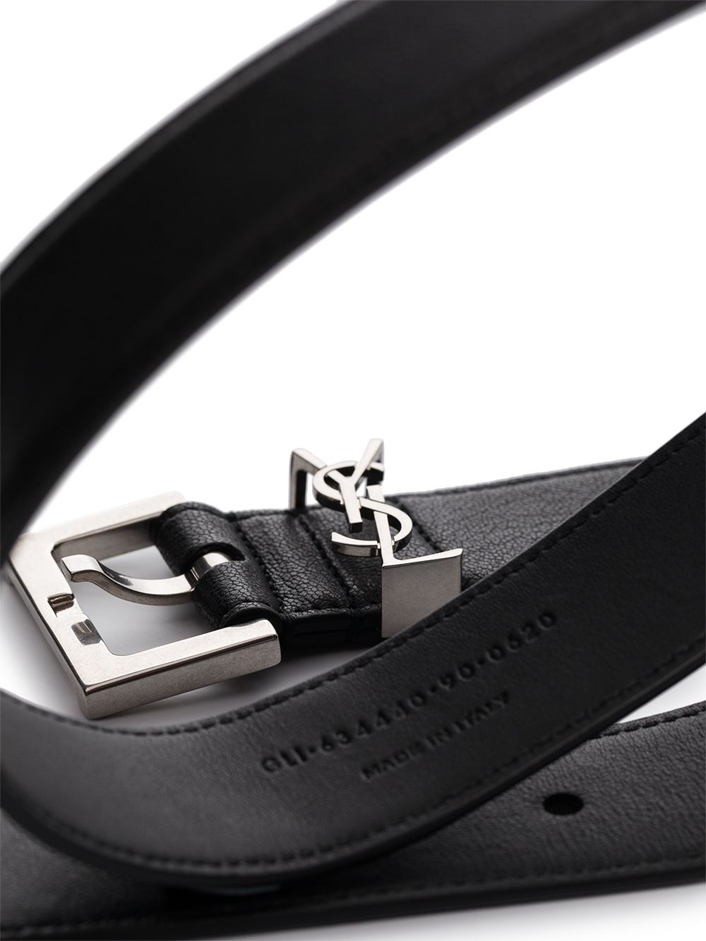 Saint Laurent Cassandre Leather Belt