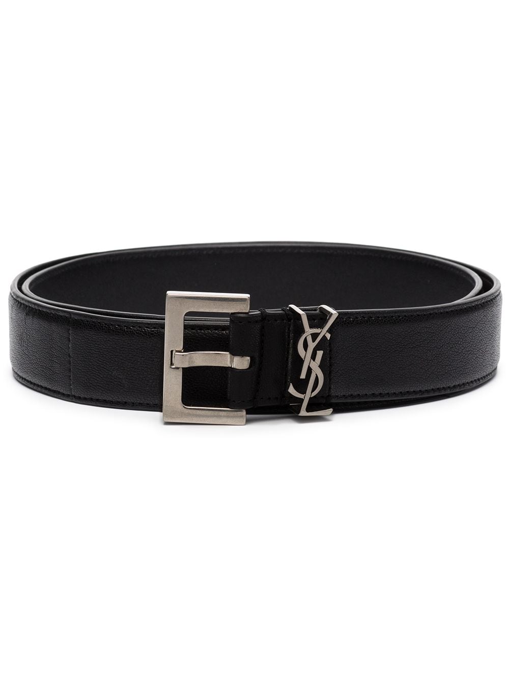 Saint Laurent Cassandre Leather Belt