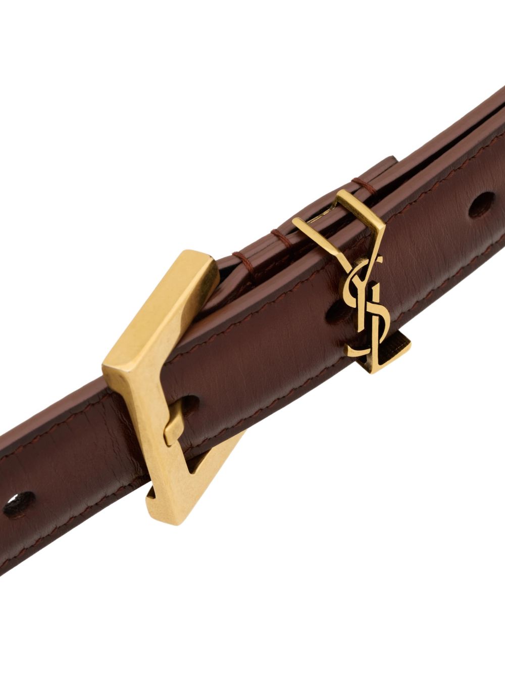 Saint Laurent Cassandre Leather Belt