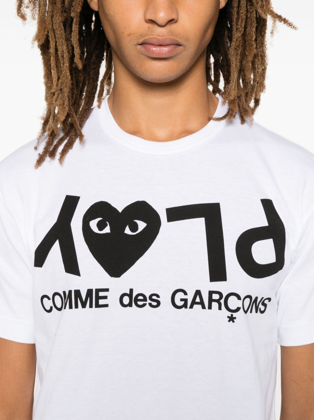 Comme Des Garcons Logo Cotton T Shirt