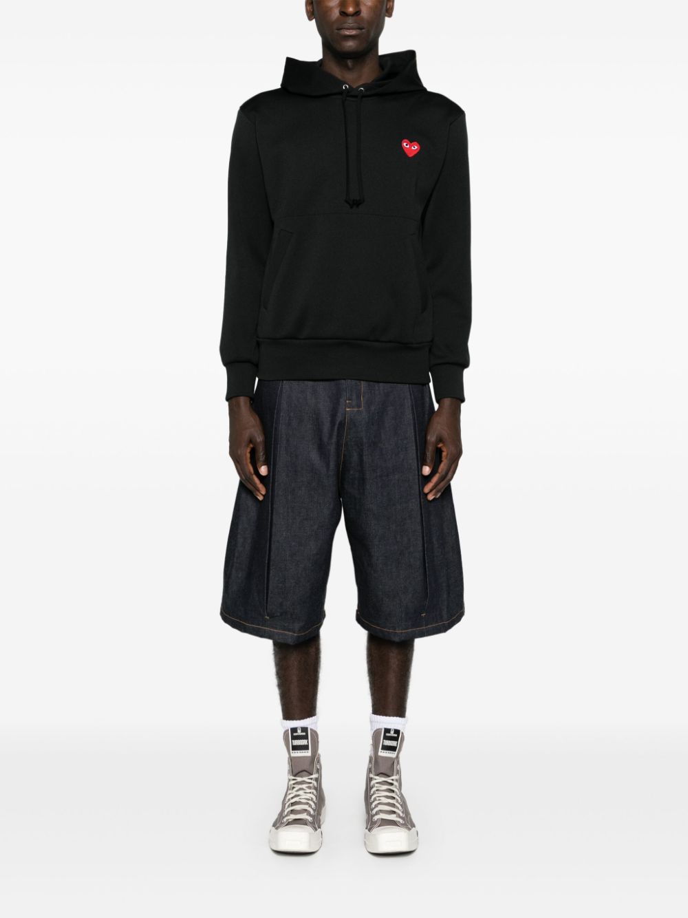 Comme Des Garcons Logo Cotton Hoodie
