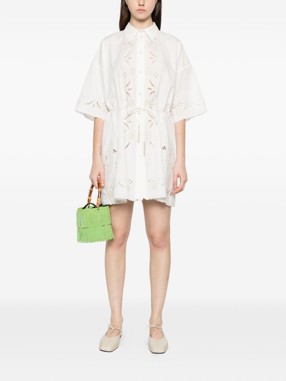 Forte Forte Embroidered Cotton Shirtdress