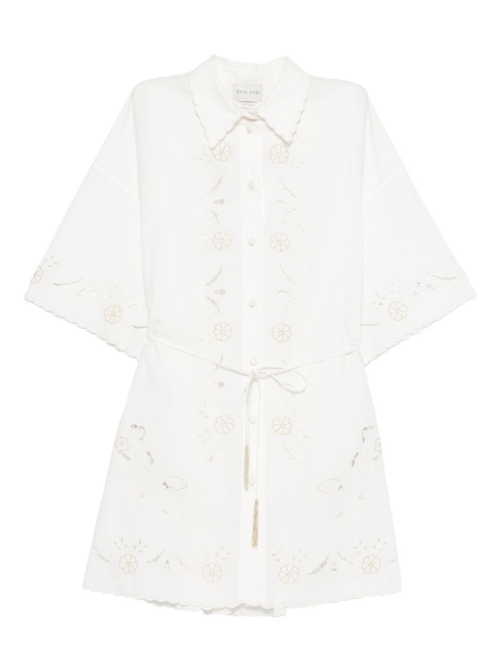 Forte Forte Embroidered Cotton Shirtdress