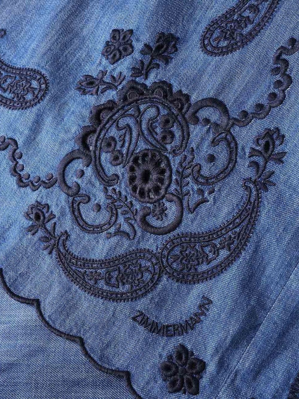 Zimmermann Aster Denim Midi Dress