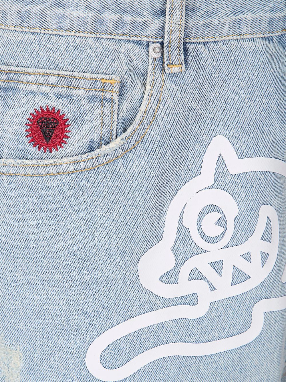 Icecream Running Dog Denim Shorts