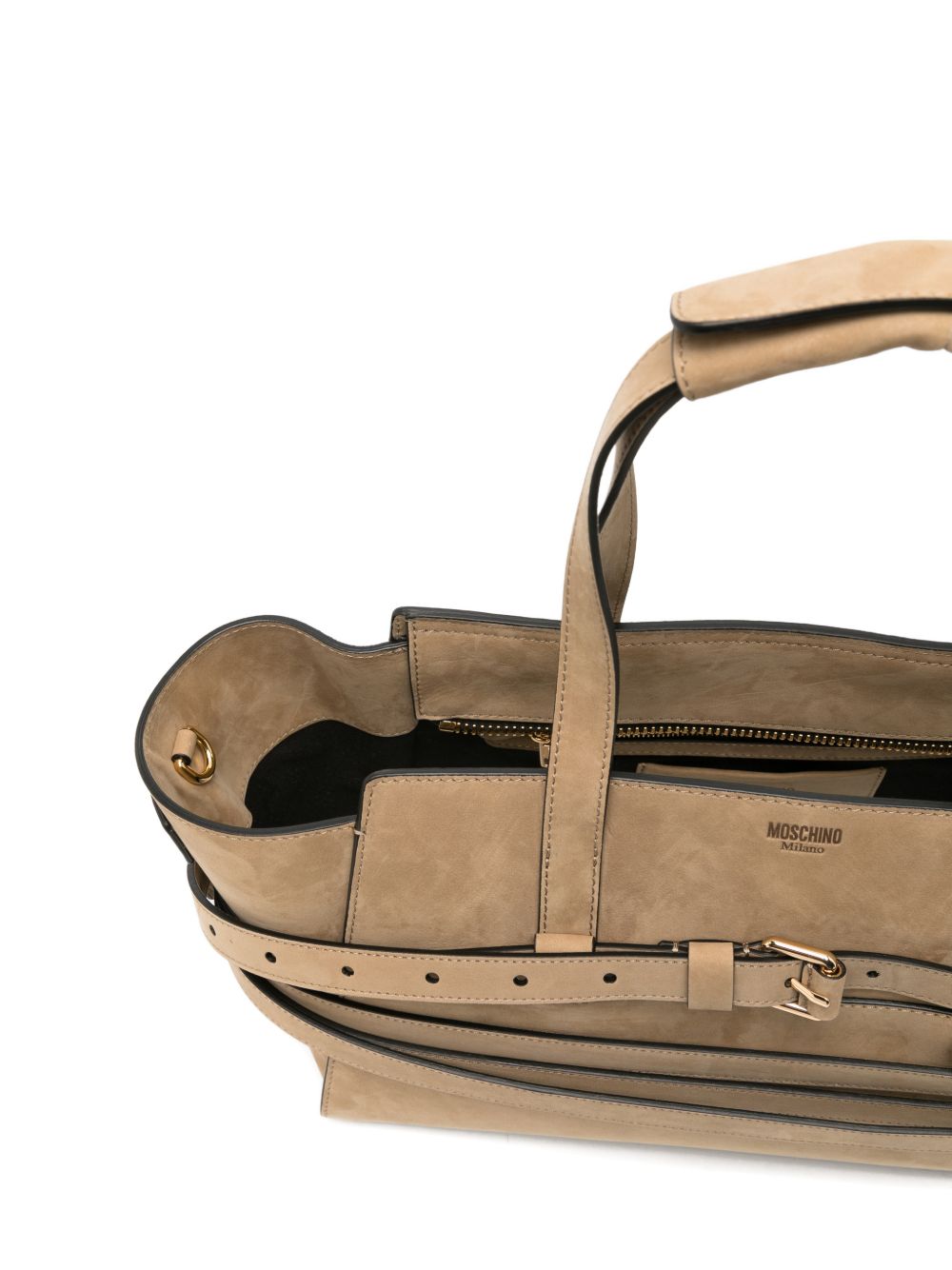Moschino Tie Me Leather Handbag