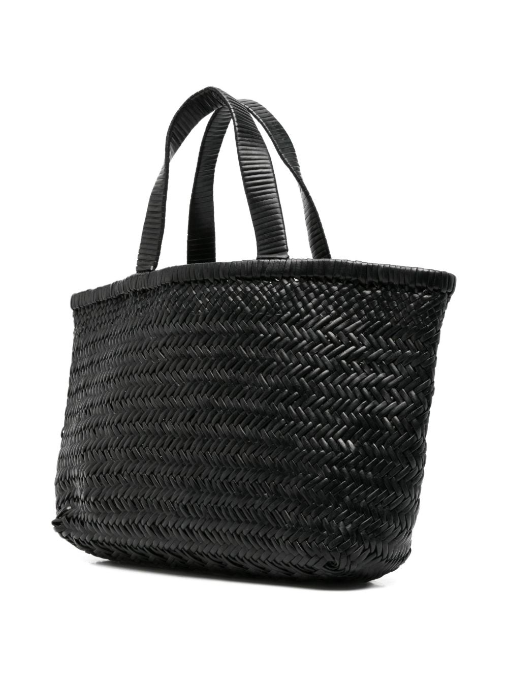 Manebi Medium Leather Tote Bag