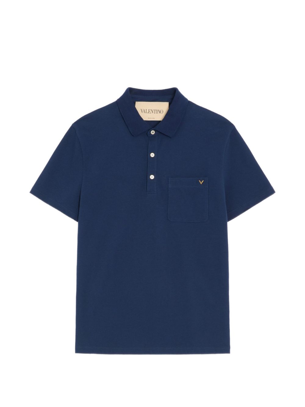 Valentino V Gold Cotton Polo Shirt