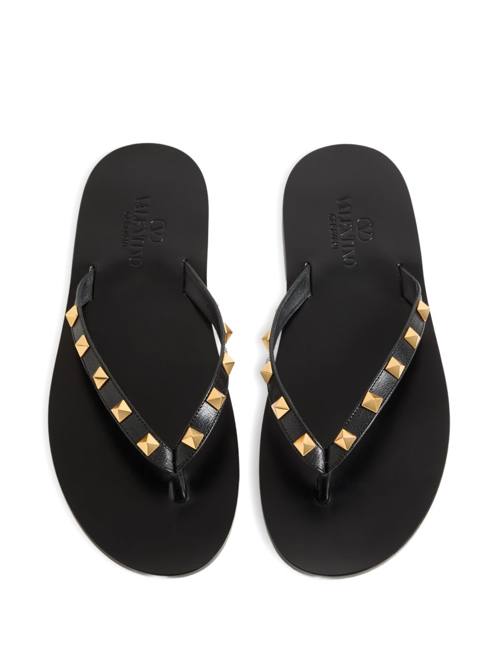 Valentino Garavani Rockstud Leather Thong Sandals