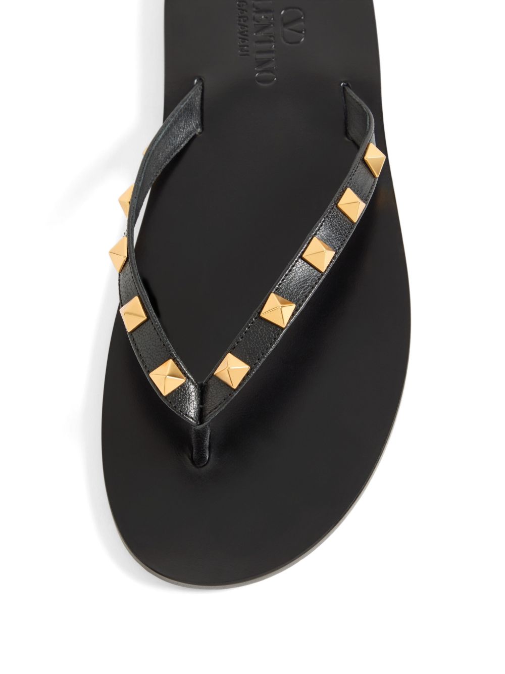 Valentino Garavani Rockstud Leather Thong Sandals