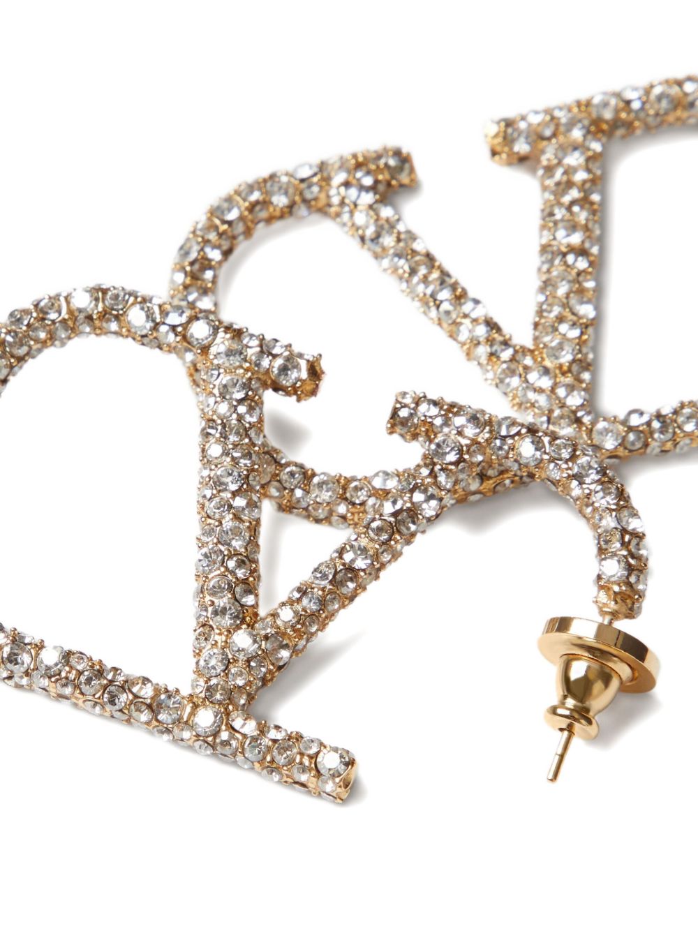 Valentino Garavani V Logo Signature Strass Earrings