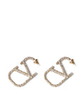 Valentino Garavani V Logo Signature Strass Earrings