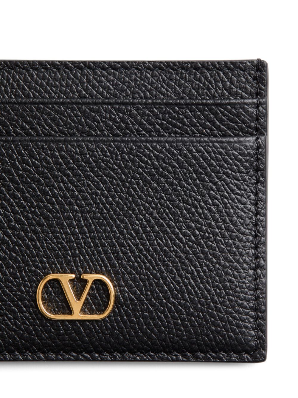 Valentino Garavani V Logo Signature Leather Card Case