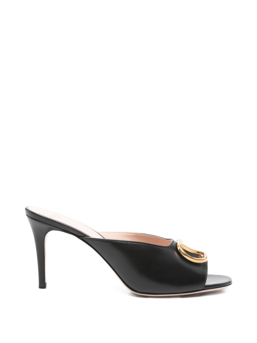 Valentino Garavani V Logo Signature Leather Mules