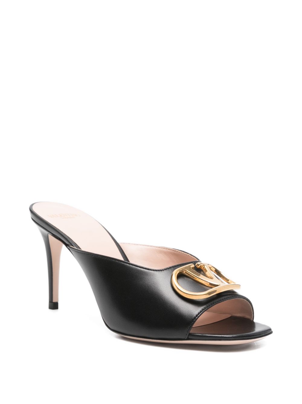 Valentino Garavani V Logo Signature Leather Mules