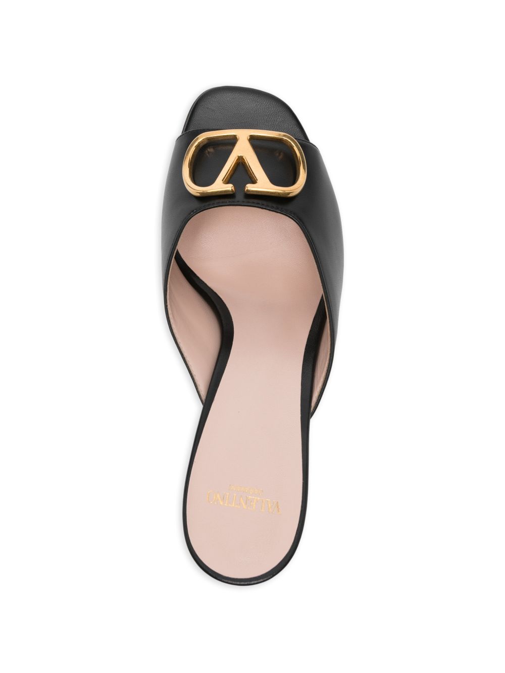 Valentino Garavani V Logo Signature Leather Mules