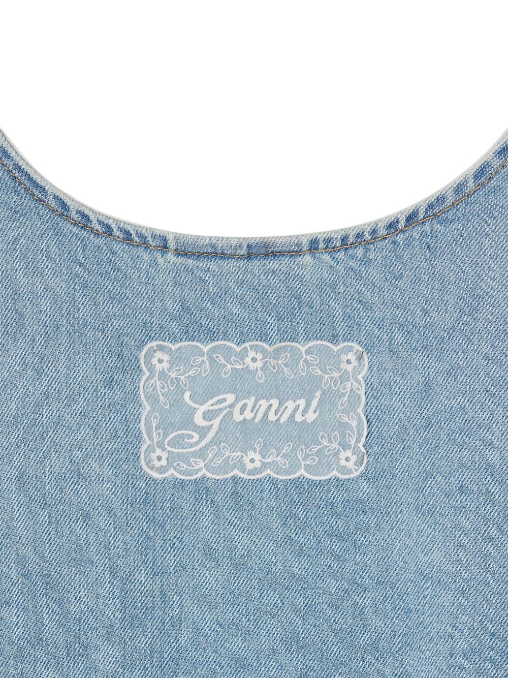 Ganni Organic Cotton Denim Mini Dress