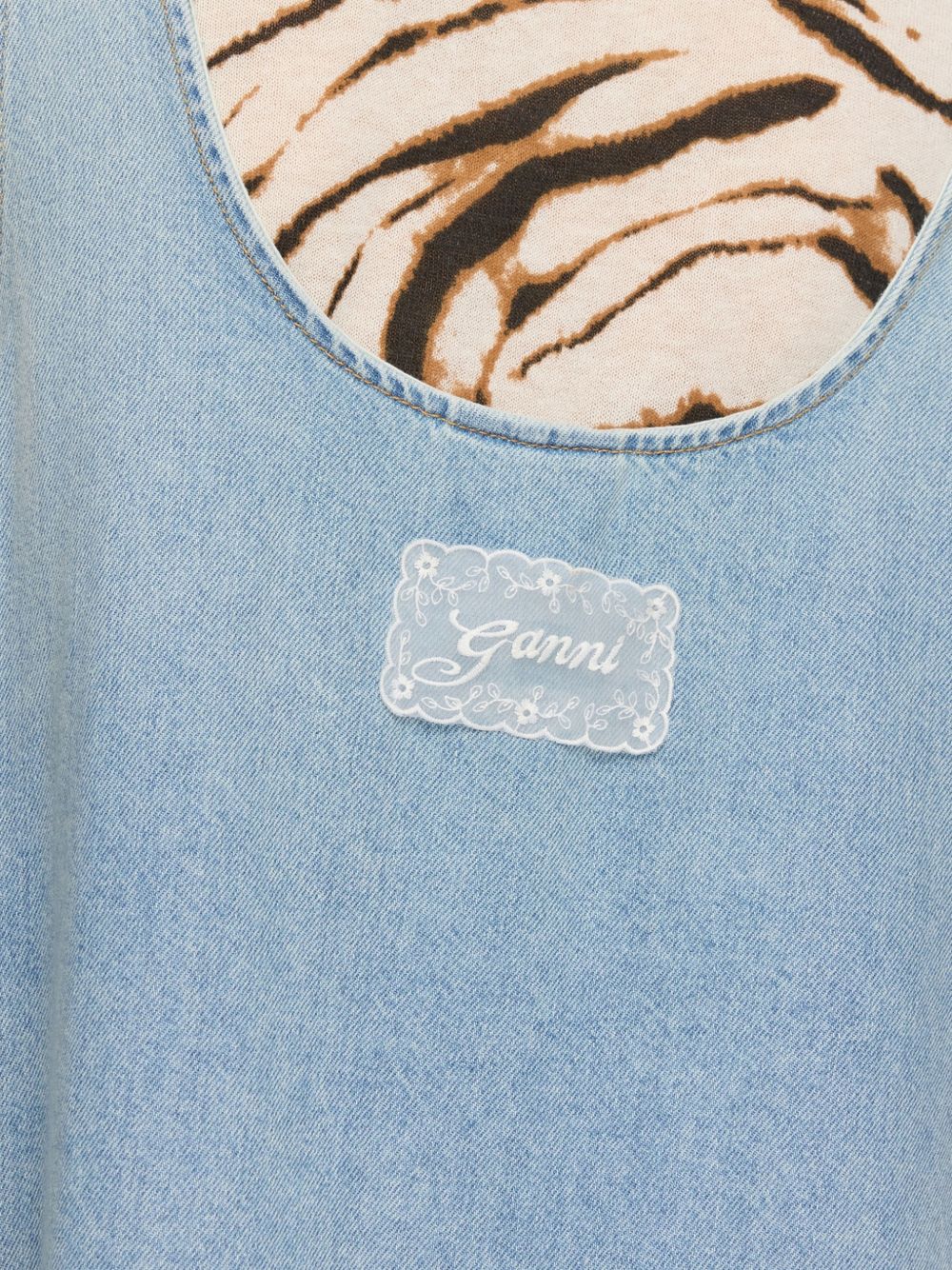 Ganni Organic Cotton Denim Mini Dress