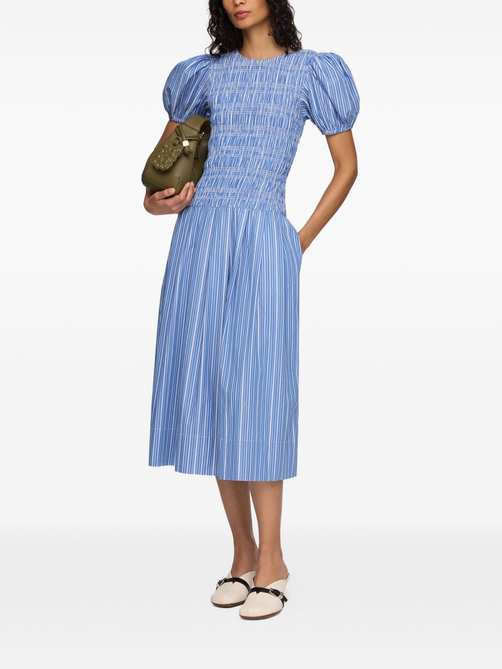 Ganni Organic Cotton Midi Dress