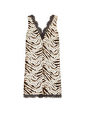 Ganni Zebra Print Midi Dress