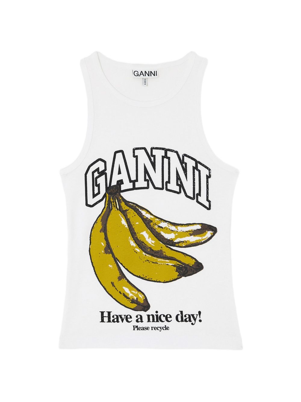 Ganni Printed Cotton Tank Top