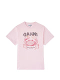 Ganni Printed Cotton T Shirt