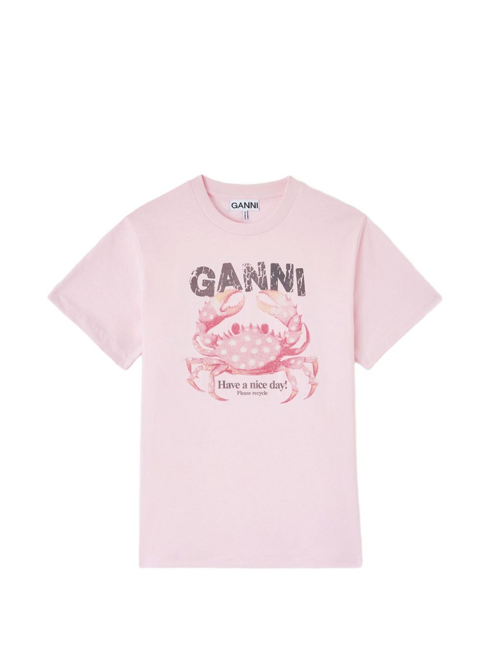 Ganni Printed Cotton T Shirt
