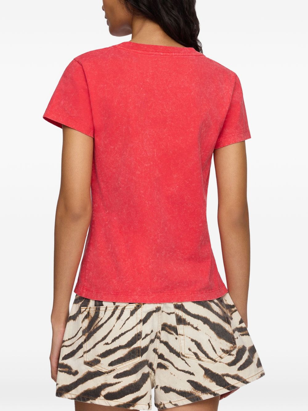 Ganni Printed Cotton T Shirt