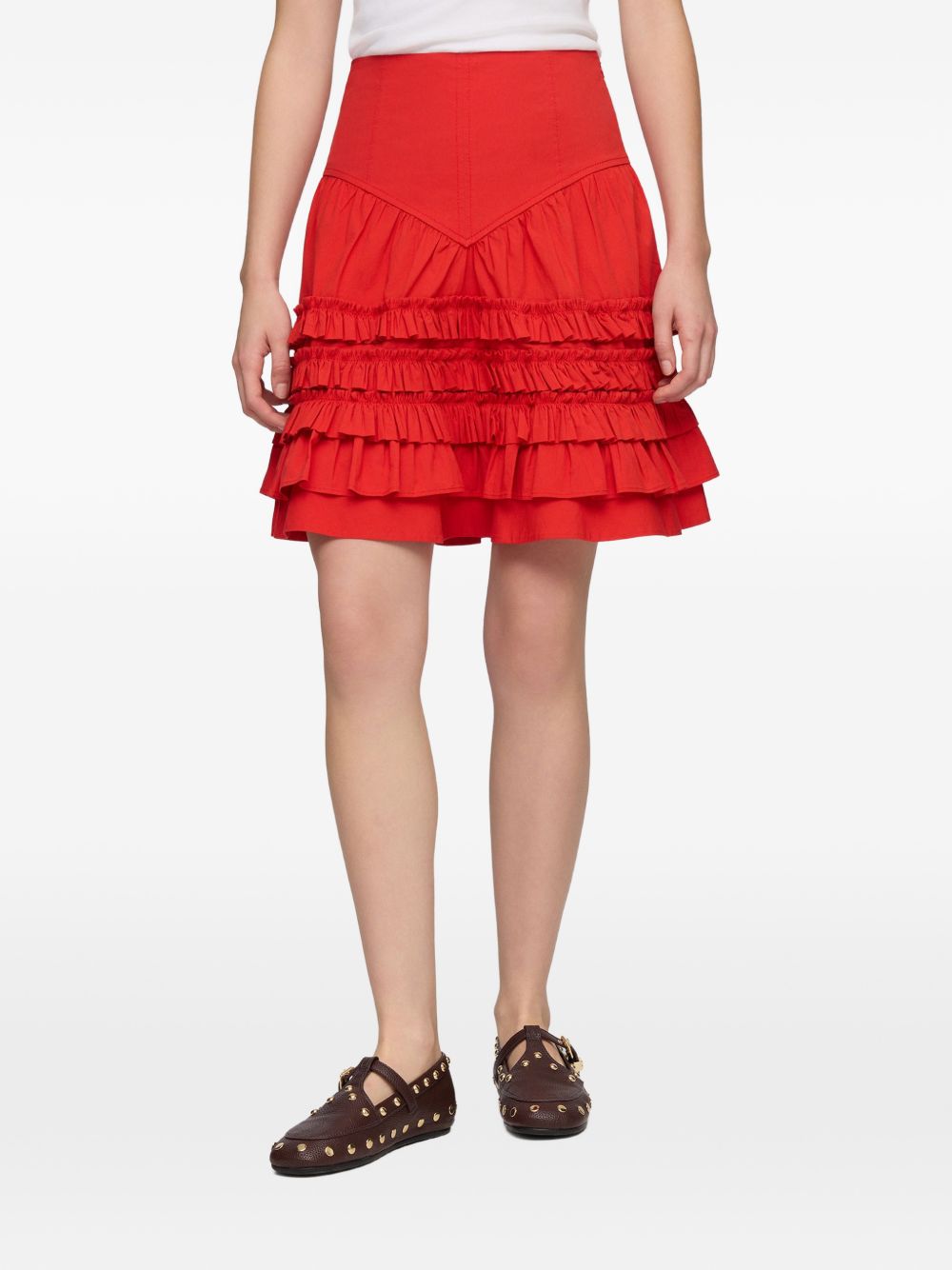 Ganni Organic Cotton Mini Skirt