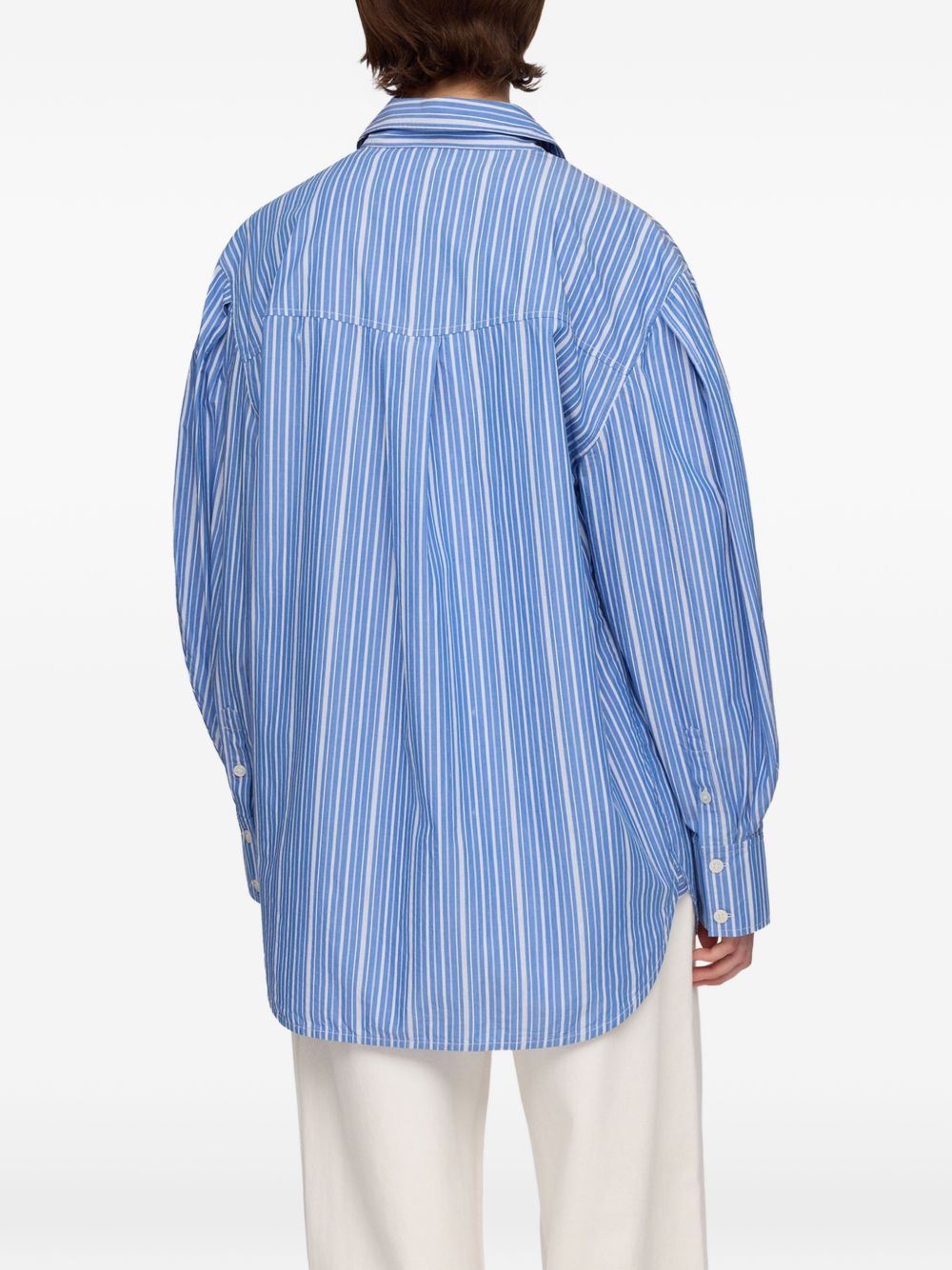 Ganni Striped Organic Cotton Shirt