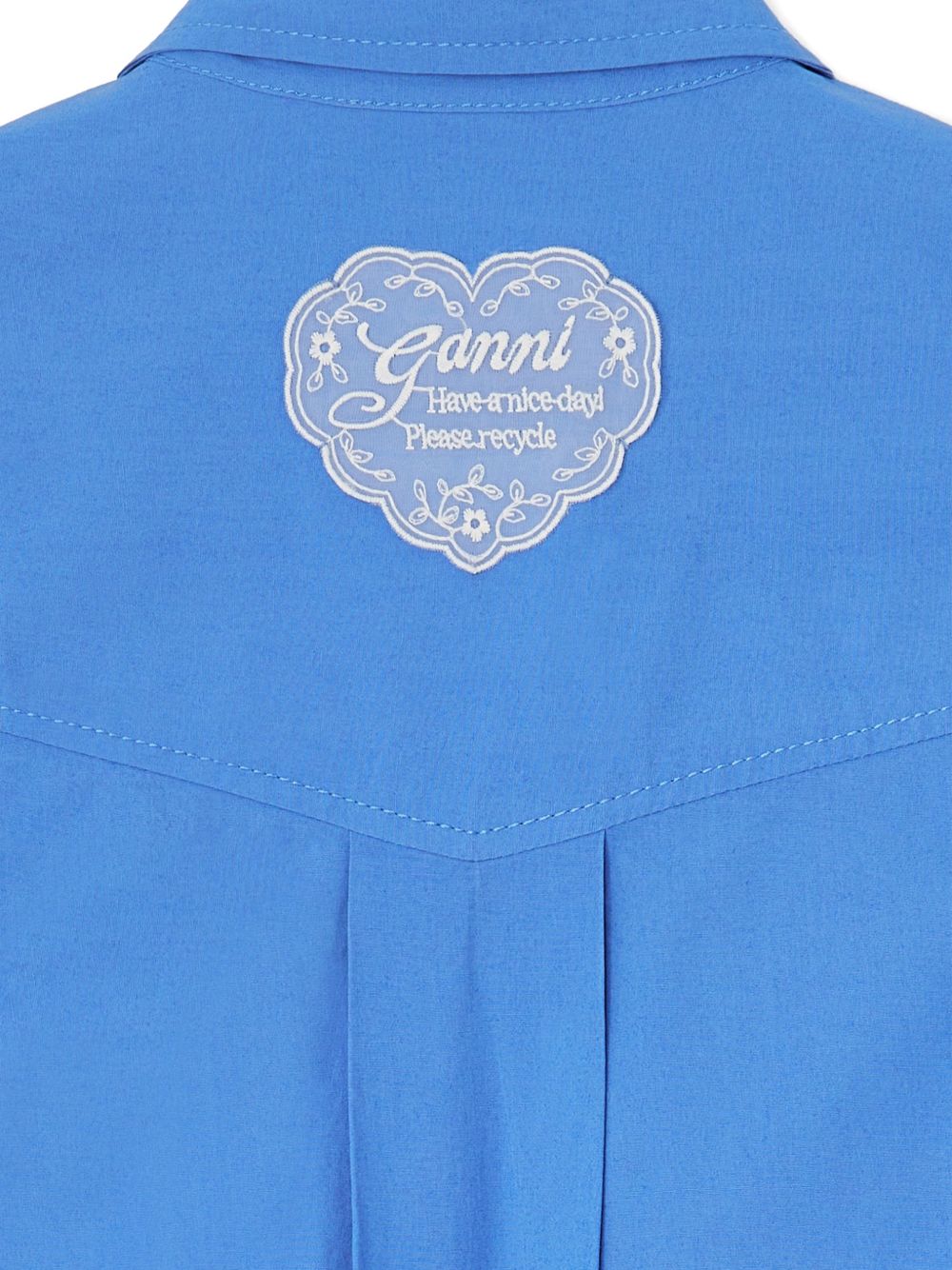 Ganni Organic Cotton Cropped Shirt