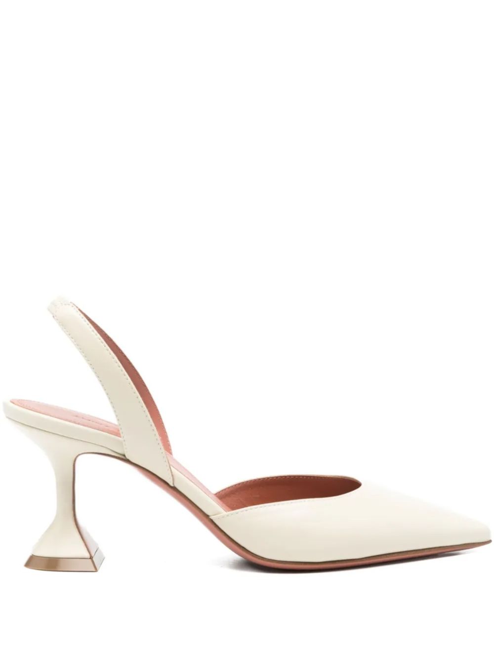 Amina Muaddi Holly Leather Slingback Pumps