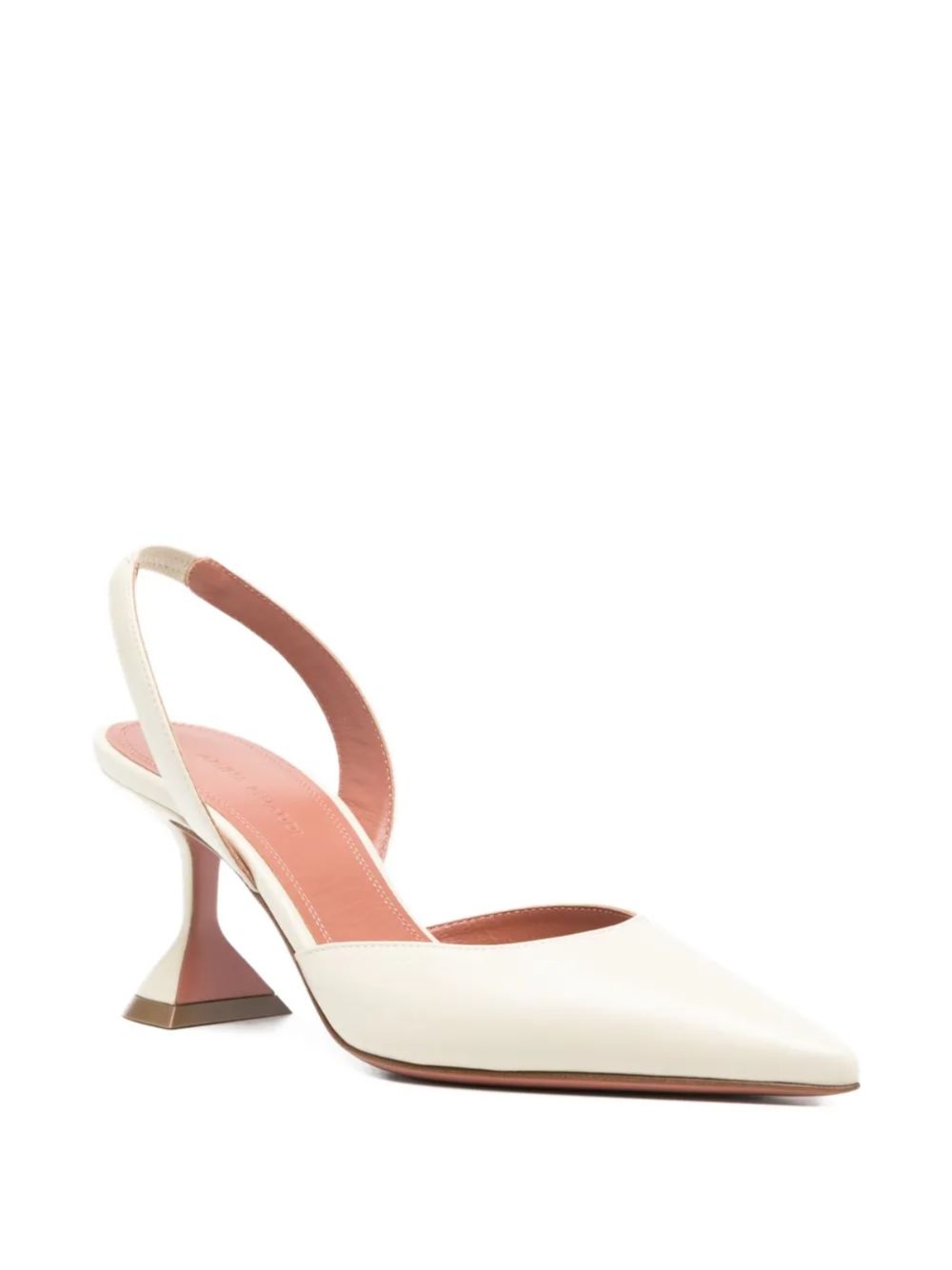 Amina Muaddi Holly Leather Slingback Pumps