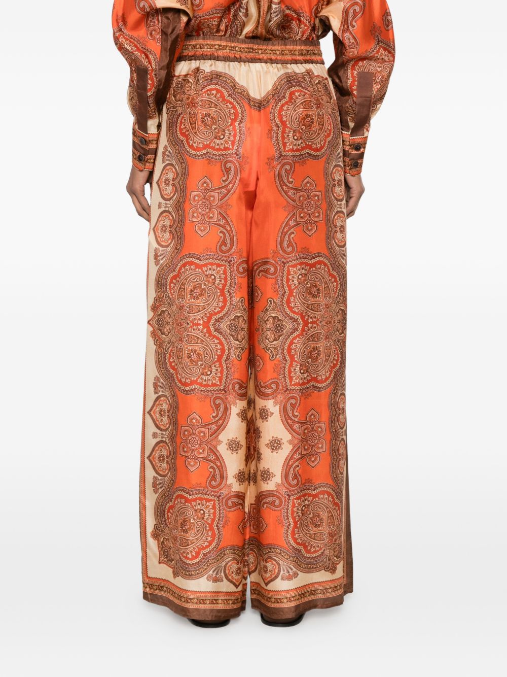 Zimmermann Mahon Printed Silk Trousers