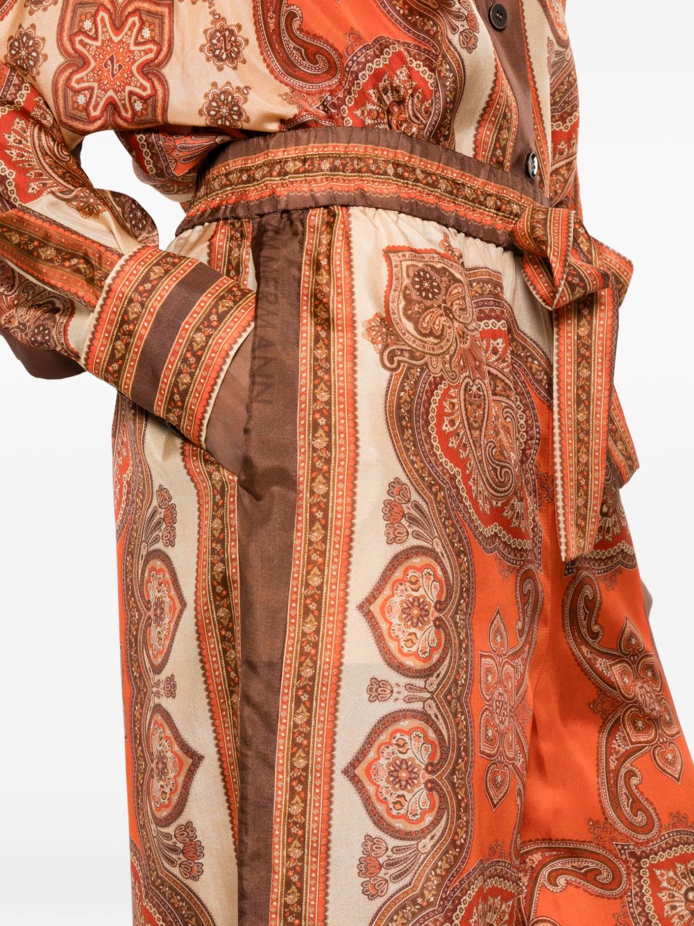 Zimmermann Mahon Printed Silk Trousers