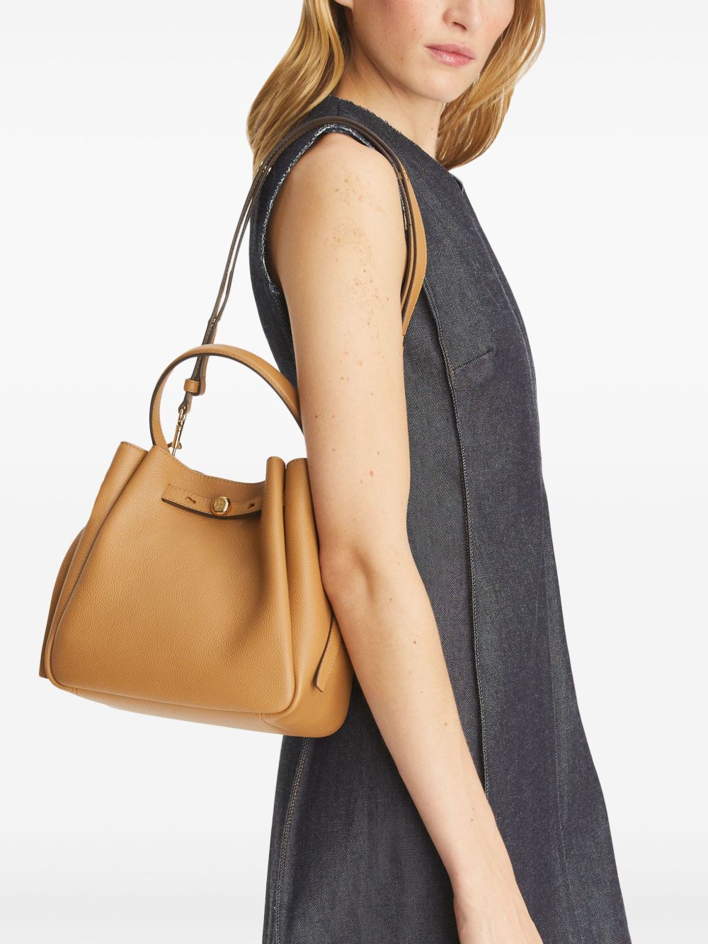 Tory Burch Romy Leather Bucket Bag