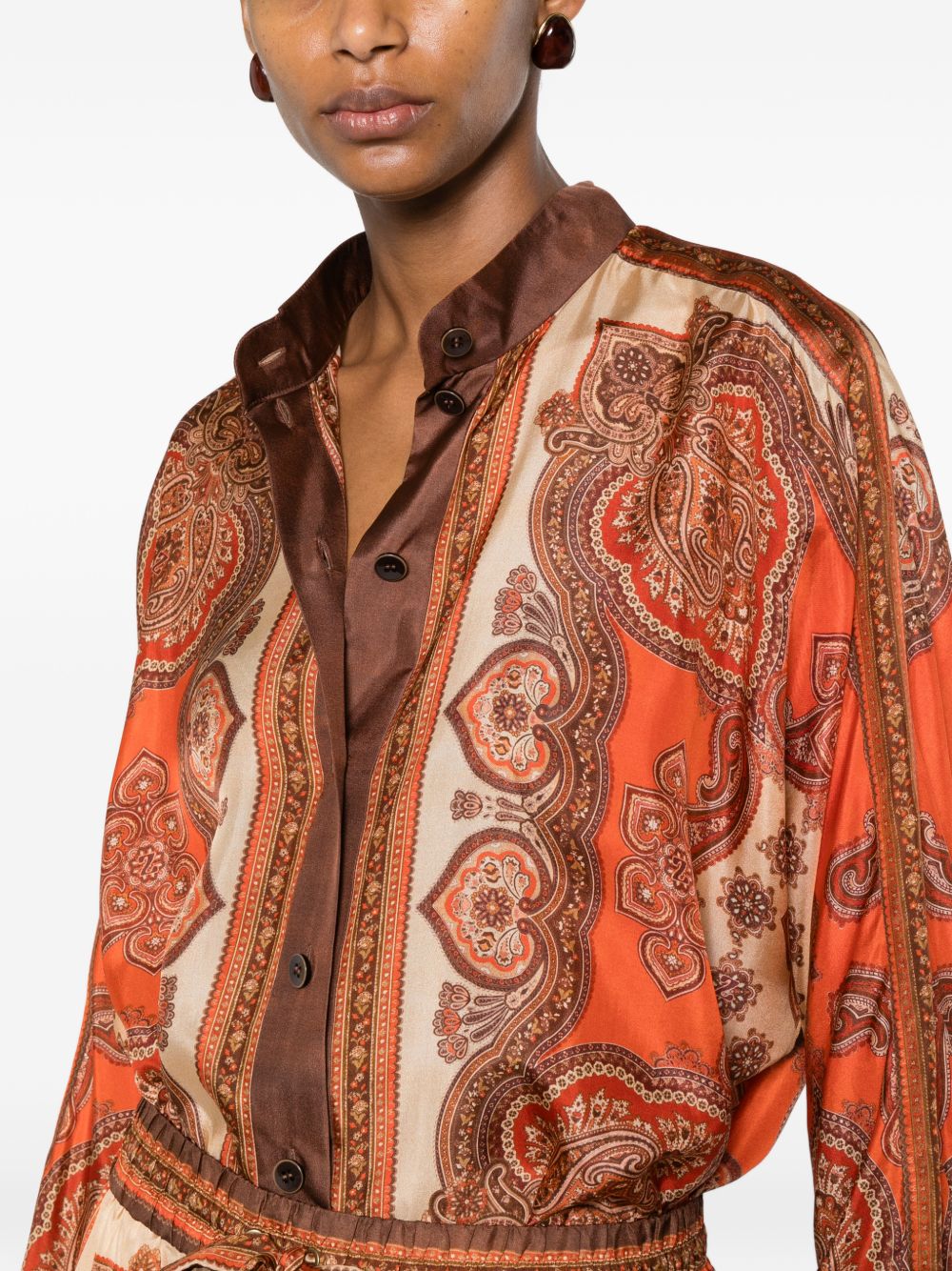 Zimmermann Mahon Printed Silk Shirt