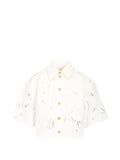 Zimmermann Mahon Cropped Cotton Shirt