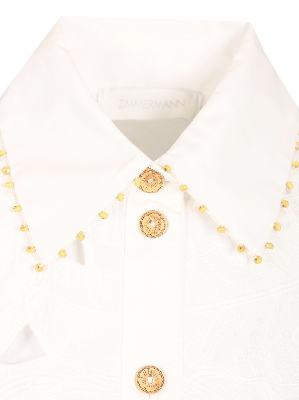 Zimmermann Mahon Cropped Cotton Shirt