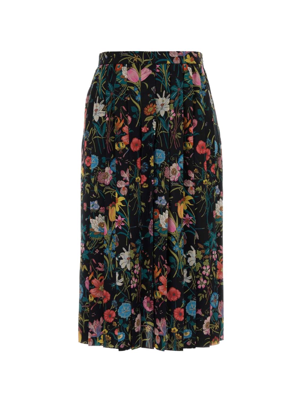 Gucci Printed Silk Midi Skirt