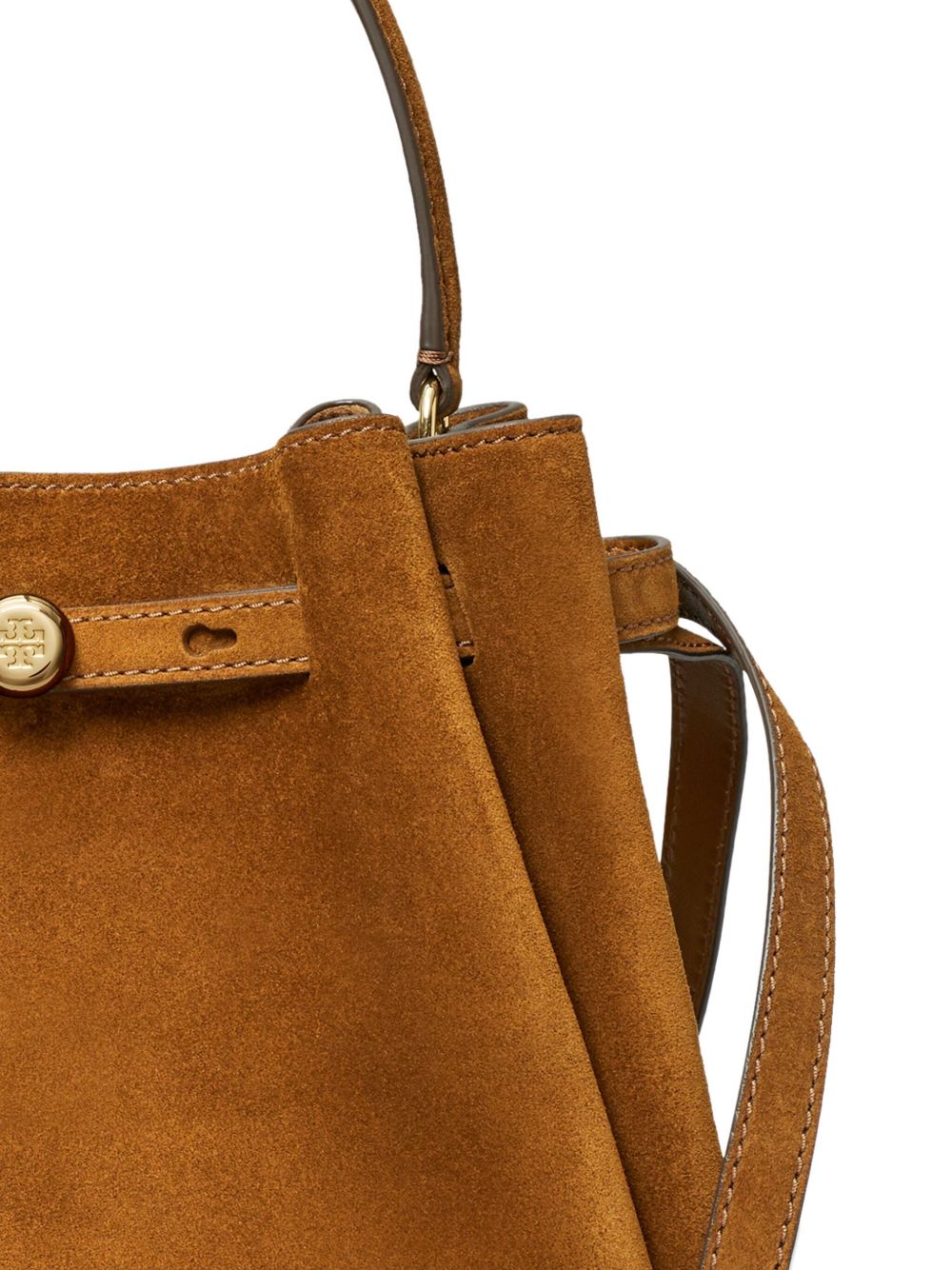 Tory Burch Romy Suede Leather Bucket Bag