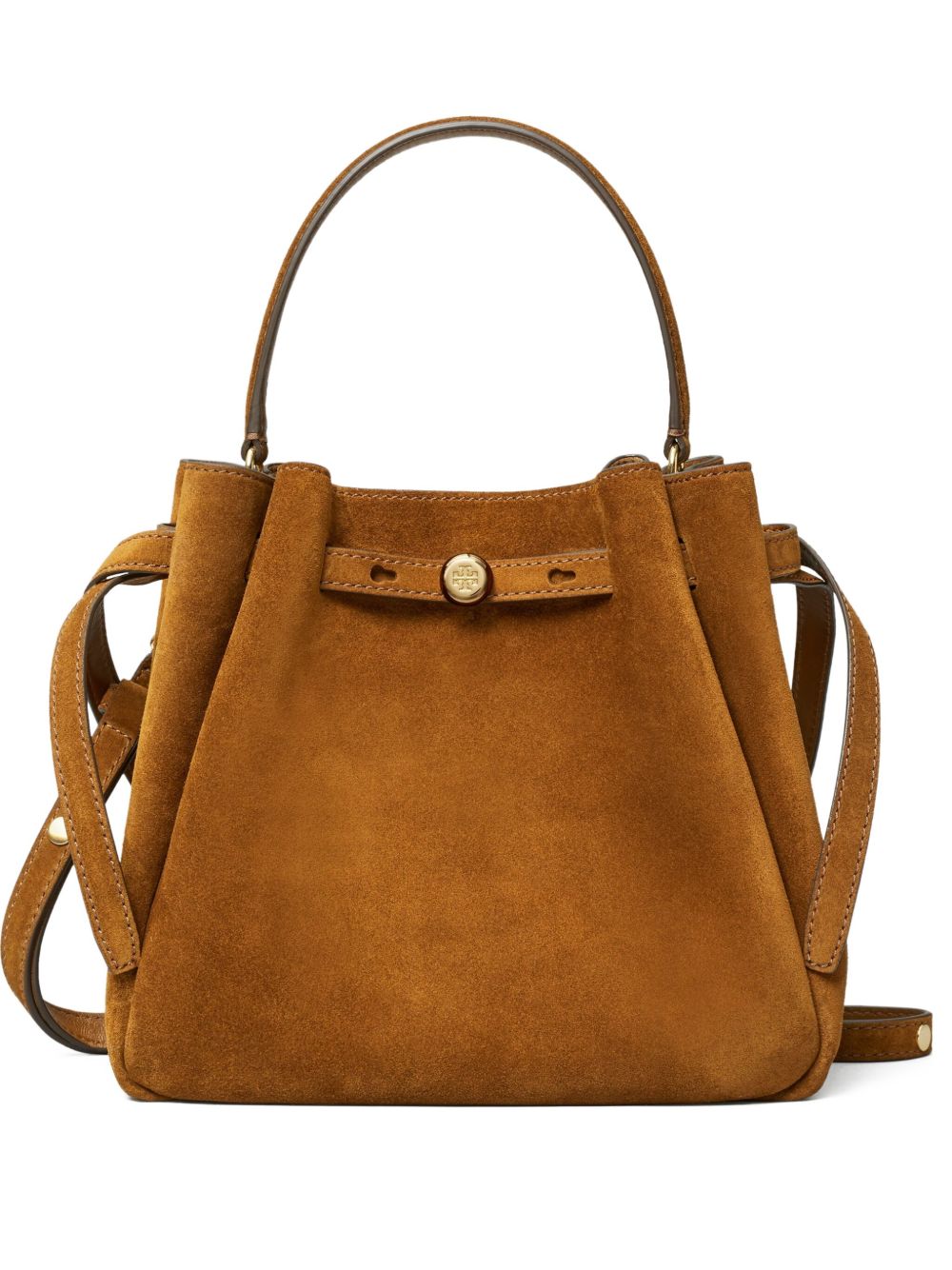 Tory Burch Romy Suede Leather Bucket Bag