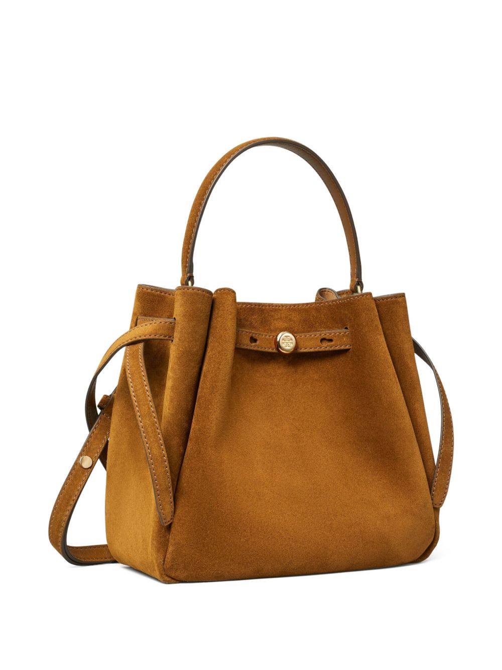 Tory Burch Romy Suede Leather Bucket Bag