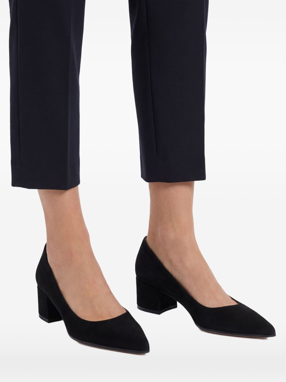 Gianvito Rossi Piper Suede Leather Pumps