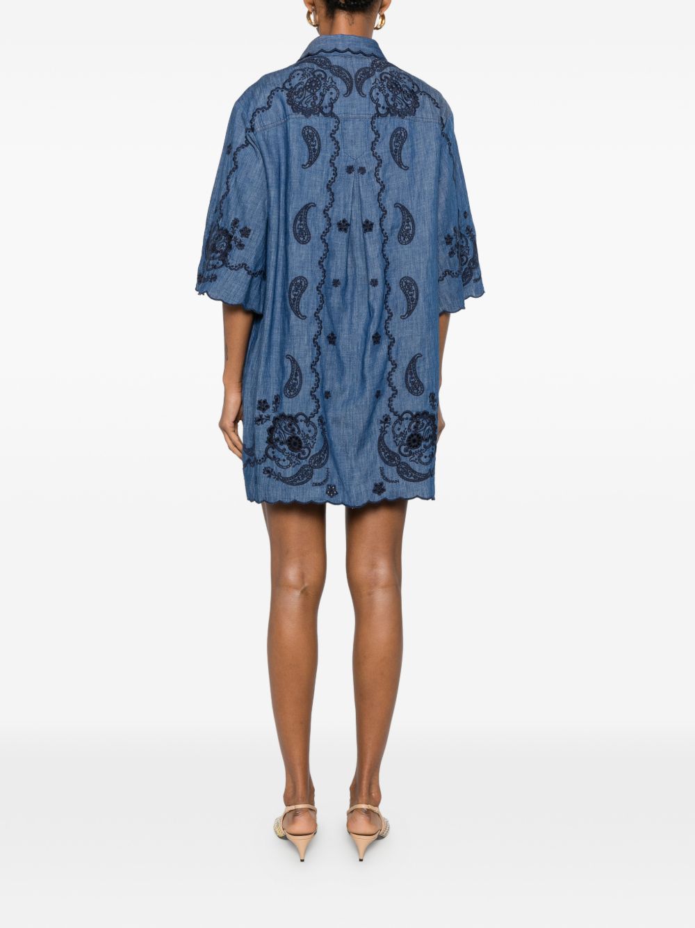 Zimmermann Aster Denim Mini Dress