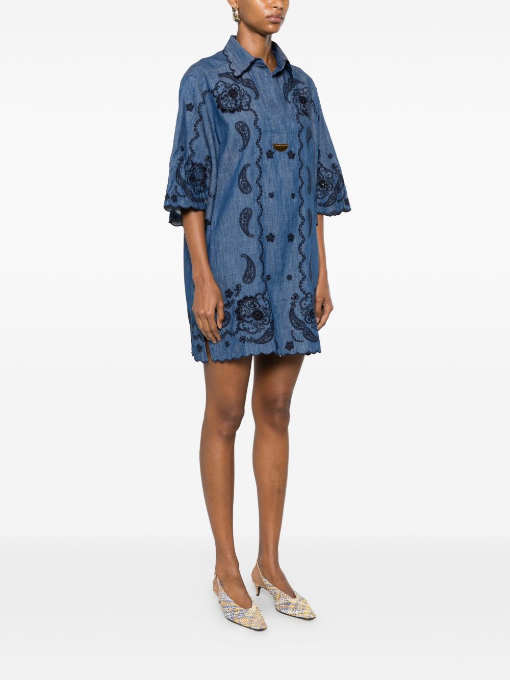 Zimmermann Aster Denim Mini Dress