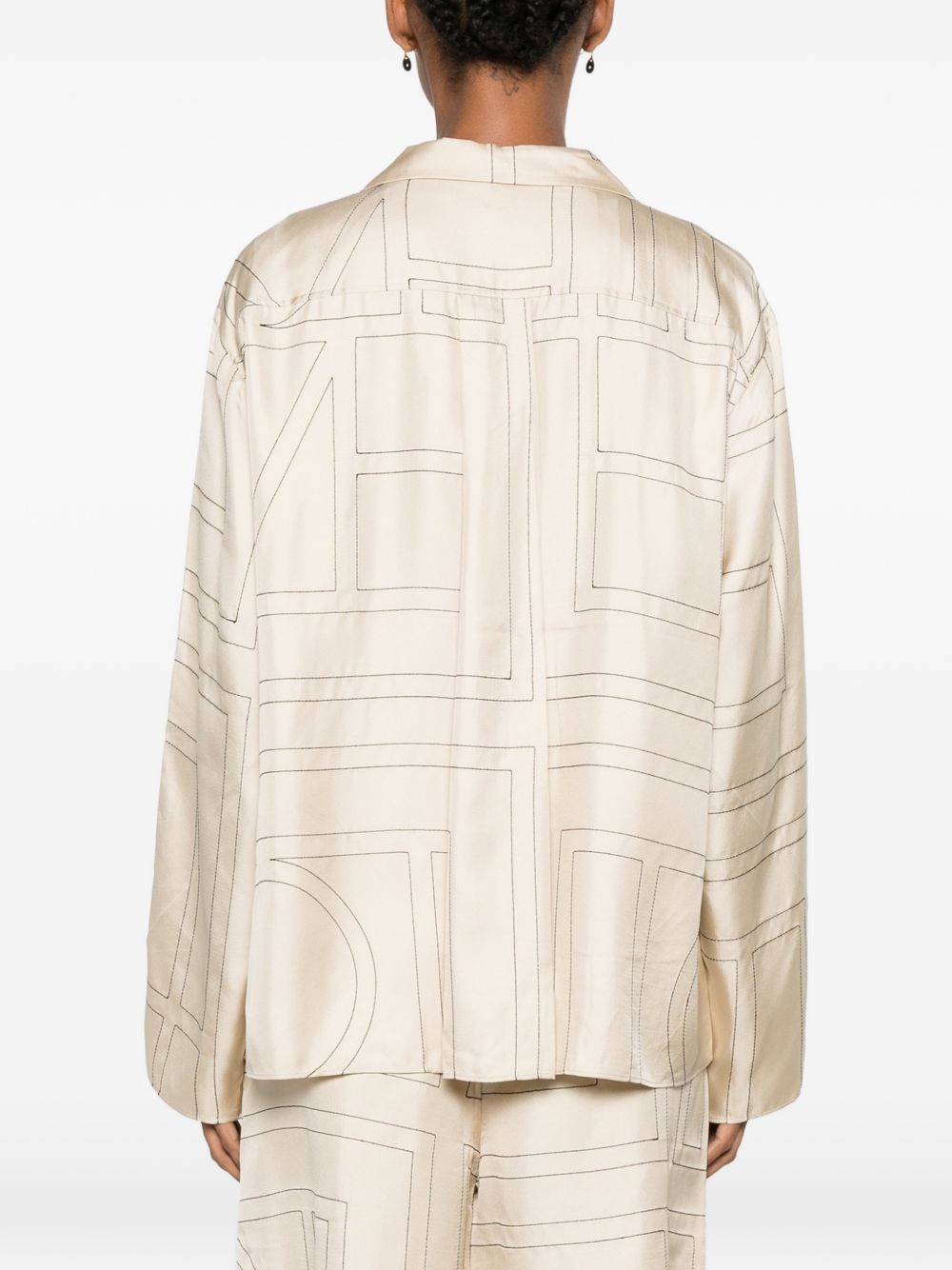 Toteme Pre Monogram Silk Pajama Shirt