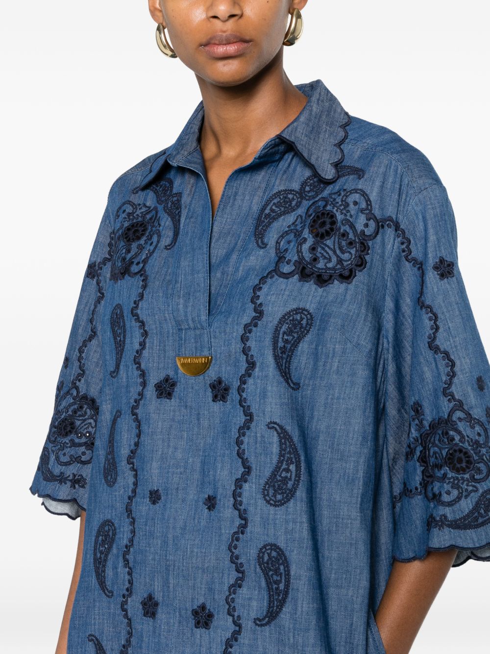 Zimmermann Aster Denim Mini Dress