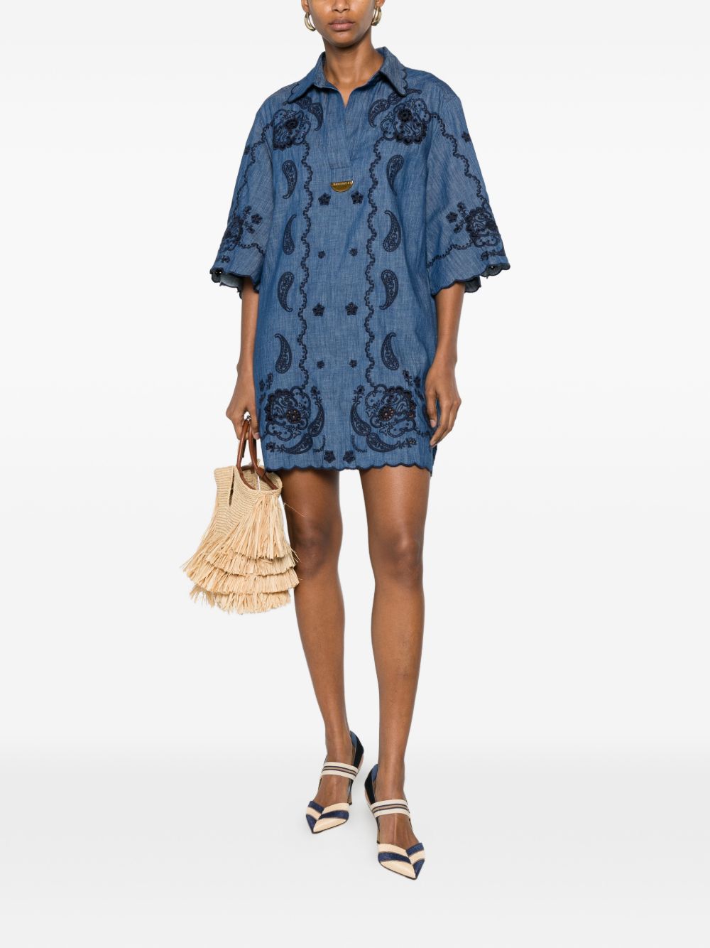 Zimmermann Aster Denim Mini Dress